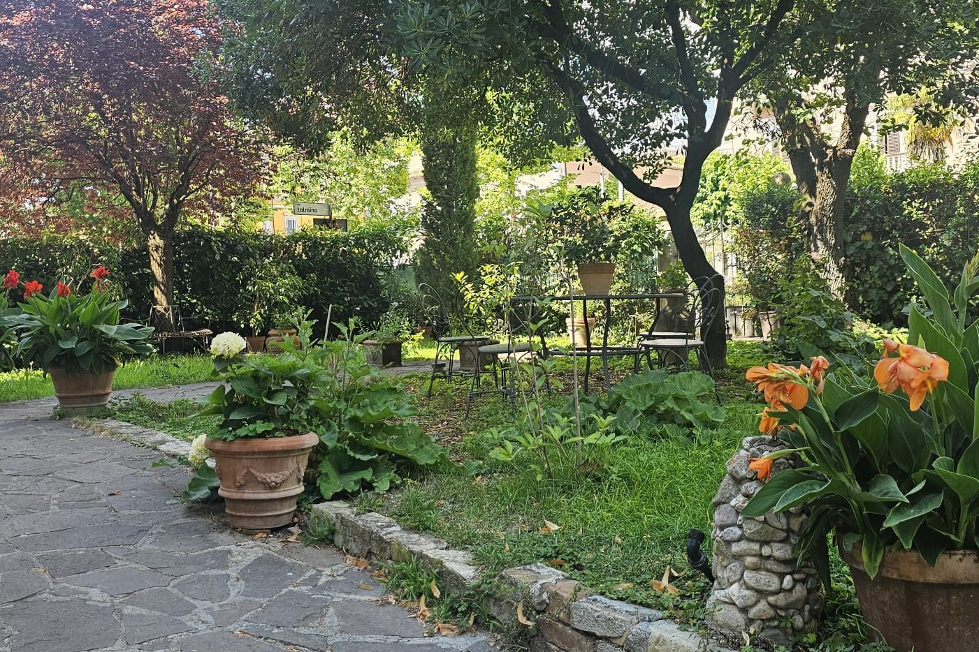 Vialetto fiorito del giardino